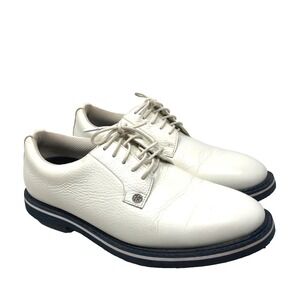 G Fore Gallivanter Pebble Leather Golf Shoe Mens 8 Patriot White Active Preppy
